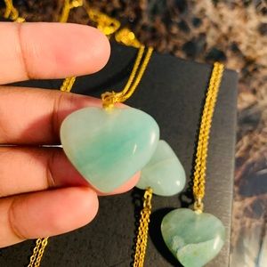 Natural Green Aventurine Heart Pendant